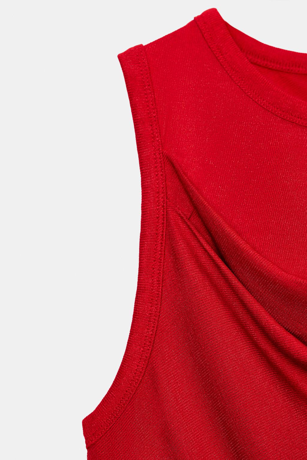 ДРАПИРОВАННЫЙ ТОП БЕЗ РУКАВОВ