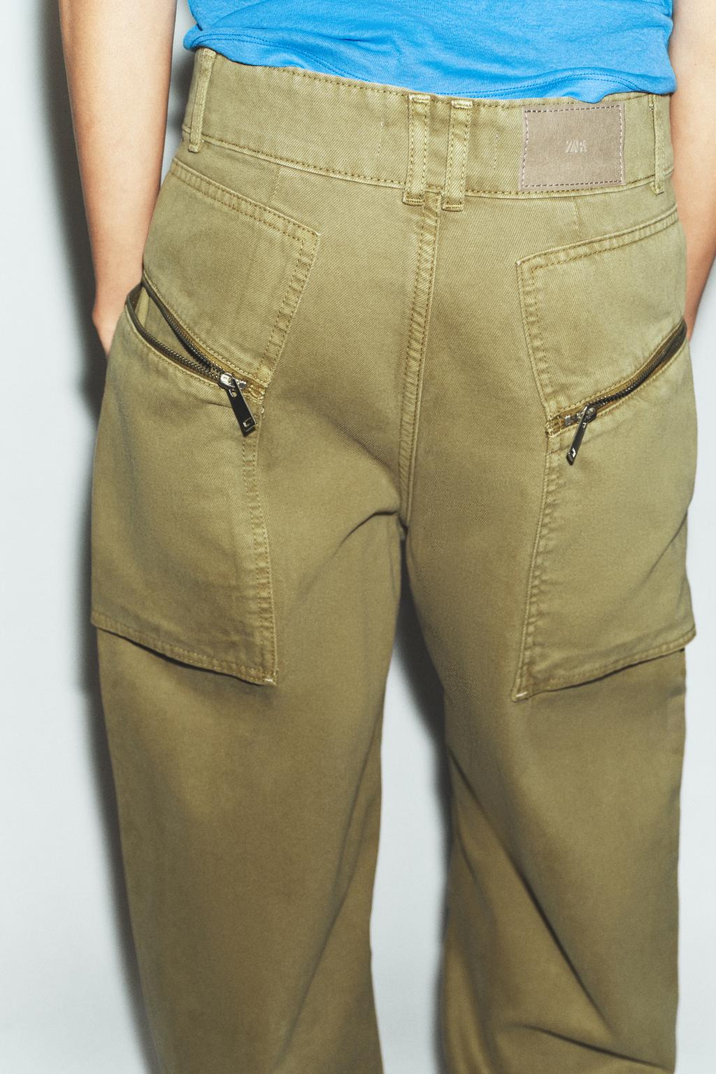 ДЖИНСЫ Z1975 КАРГО СО СРЕДНЕЙ ПОСАДКОЙ И МОЛНИЯМИ