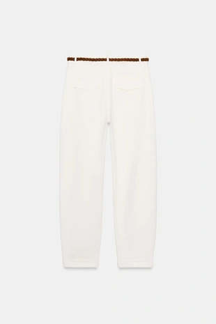 Брюки чинос с плетеным ремнем- Заказать в России