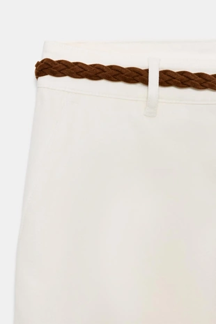 Брюки чинос с плетеным ремнем- Заказать в России