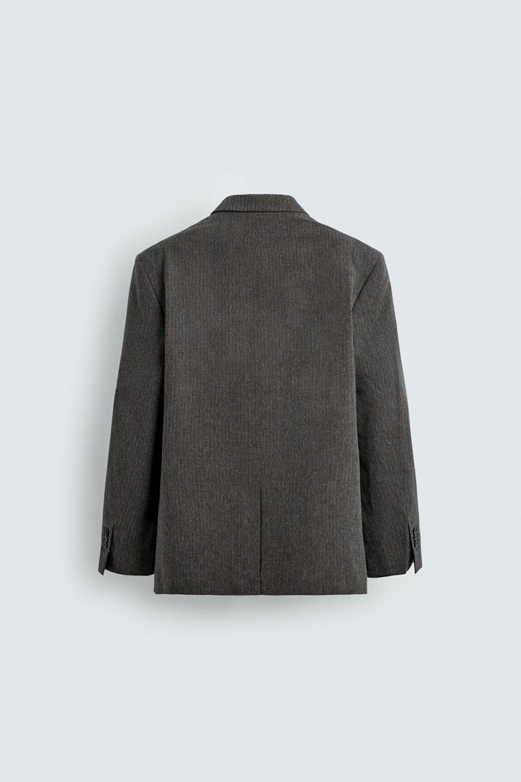 Полуприлегающий пиджак в полоску с двубортной застежкой