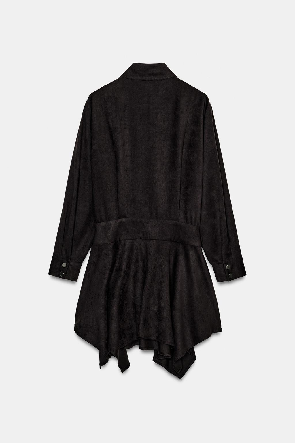 МИНИ-ПЛАТЬЕ ИЗ ИСКУССТВЕННОЙ ЗАМШИ С РЕМНЕМ