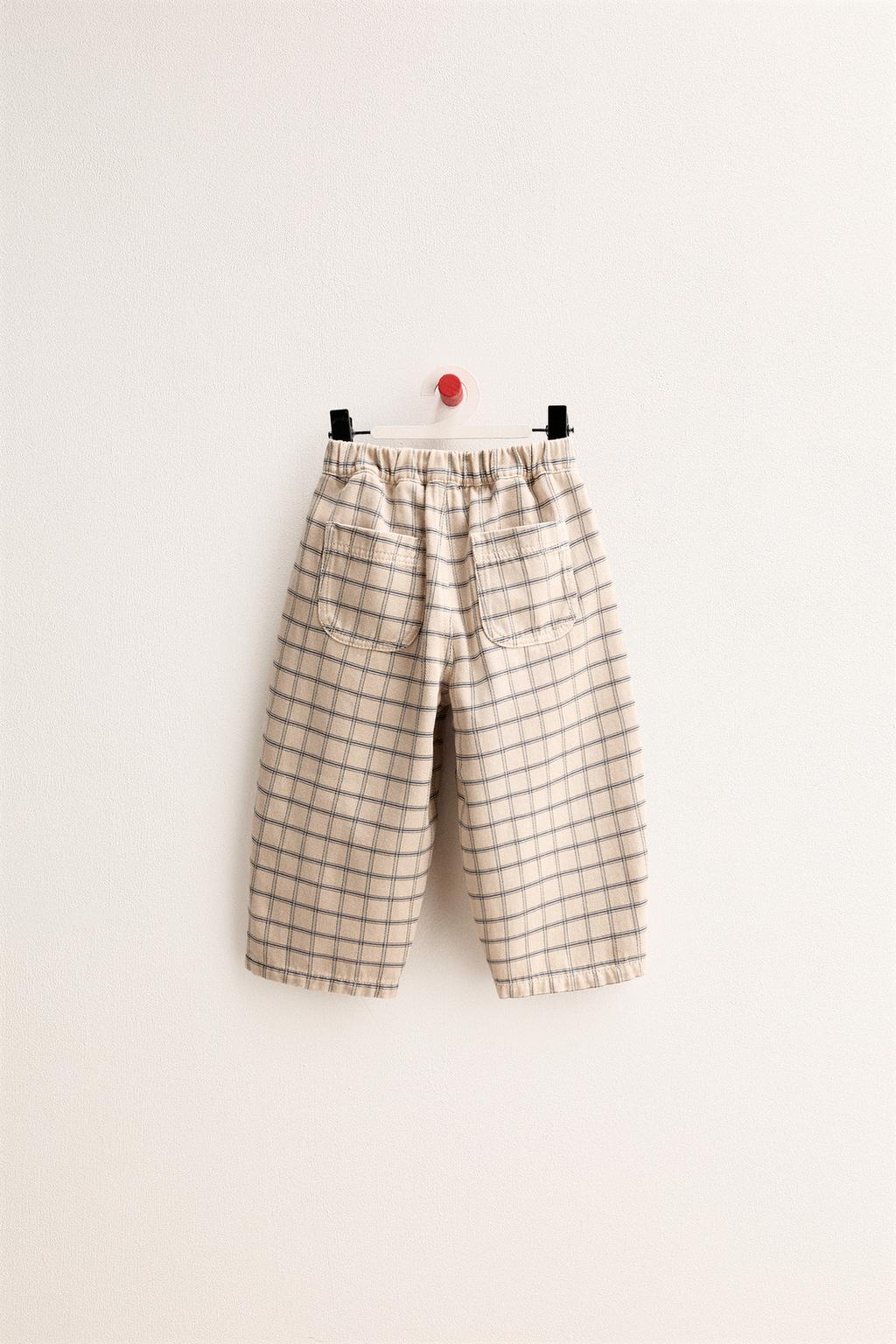 ZARA TIMELESS - БРЮКИ BAGGY В КЛЕТКУ ИЗ ТВИЛА