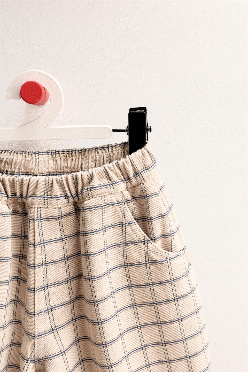 ZARA TIMELESS - БРЮКИ BAGGY В КЛЕТКУ ИЗ ТВИЛА