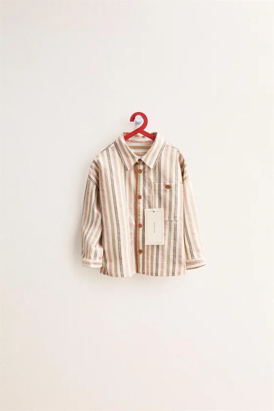 Zara «Timeless» - РУБАШКА В ПОЛОСКУ С КАРМАНОМ