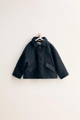 ZARA TIMELESS — куртка с вощеным покрытием и съемным капюшоном- Заказать в России