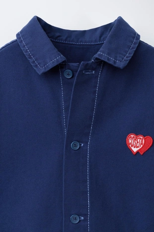 Куртка-рубашка с нашивкой «сердце»- Заказать в России