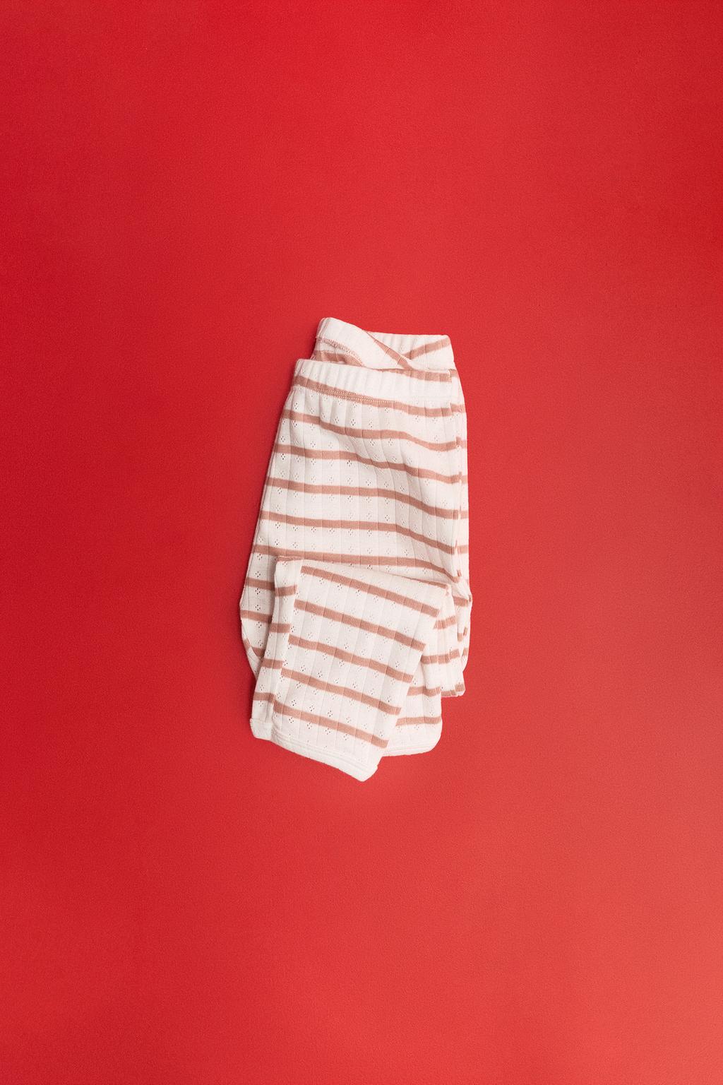 ZARA TIMELESS - ПИЖАМА С АЖУРНЫМ УЗОРОМ В ПОЛОСКУ