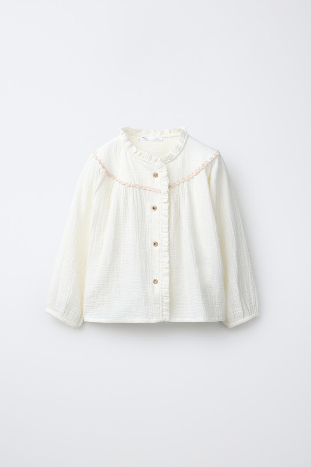 2-6 ЛЕТ/ ПИЖАМА С КОНТРАСТНЫМ КАНТОМ В ВИДЕ ВОЛНЫ