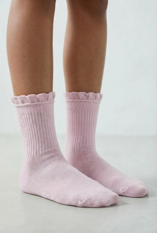 Набор из трех пар высоких носков с волнистыми кромками- Заказать в России