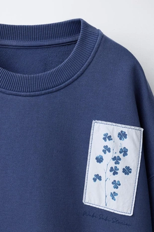 Толстовка с цветочным принтом- Заказать в России