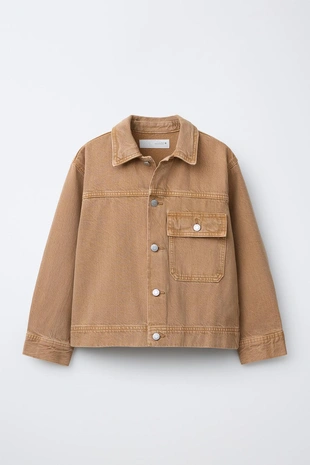 Куртка-рубашка из холща с карманом- Заказать в России