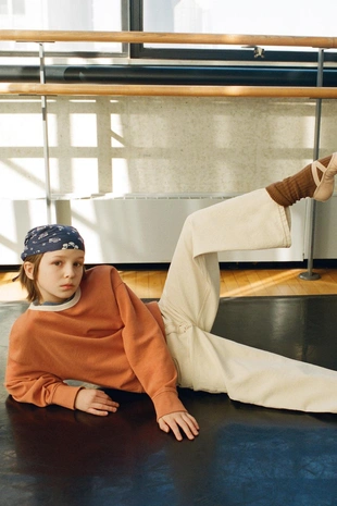 Толстовка с контрастным воротником и декоративными швами- Заказать в России