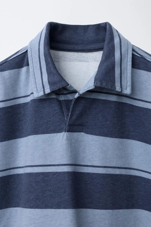Поло в полоску из футера- Заказать в России