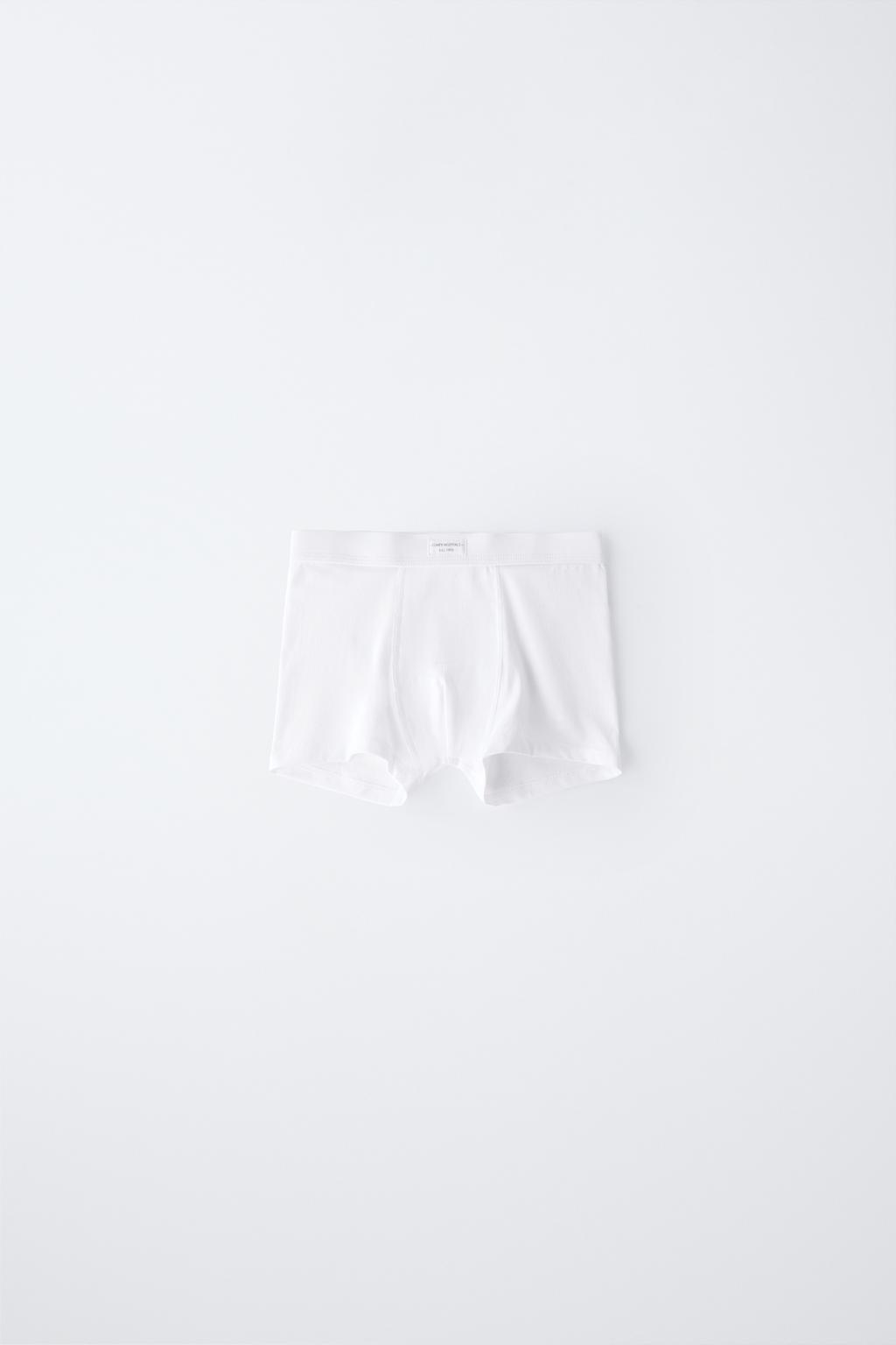 6-14 ЛЕТ/ НАБОР ИЗ ТРЕХ ОДНОТОННЫХ БОКСЕРОВ С НАШИВКОЙ