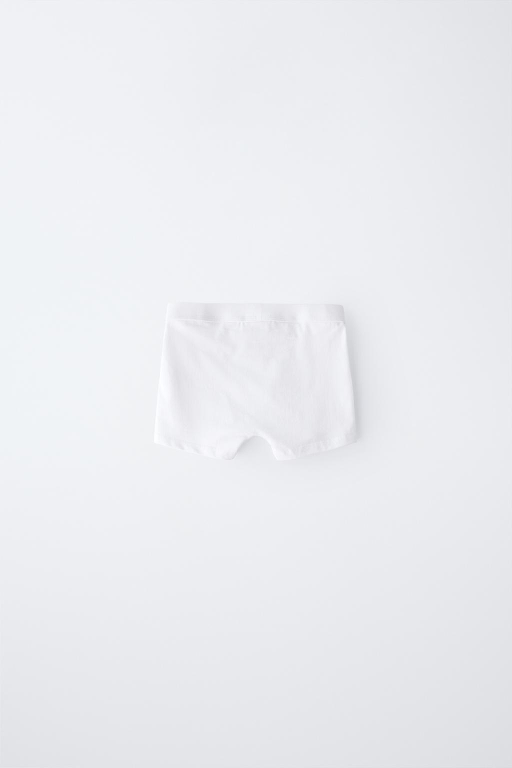 6-14 ЛЕТ/ НАБОР ИЗ ТРЕХ ОДНОТОННЫХ БОКСЕРОВ С НАШИВКОЙ