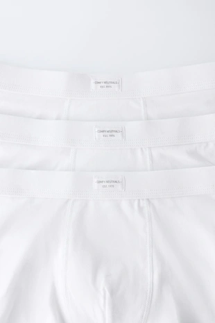 6-14 лет/ набор из трех однотонных боксеров с нашивкой- Заказать в России