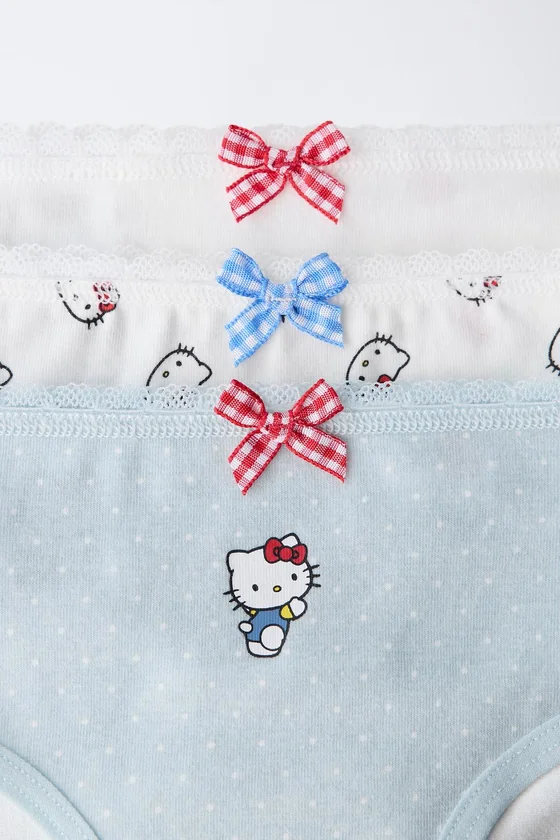 1,5-6 ЛЕТ/НАБОР ИЗ ТРЕХ ТРУСОВ С ПРИНТОМ HELLO KITTY © SANRIO