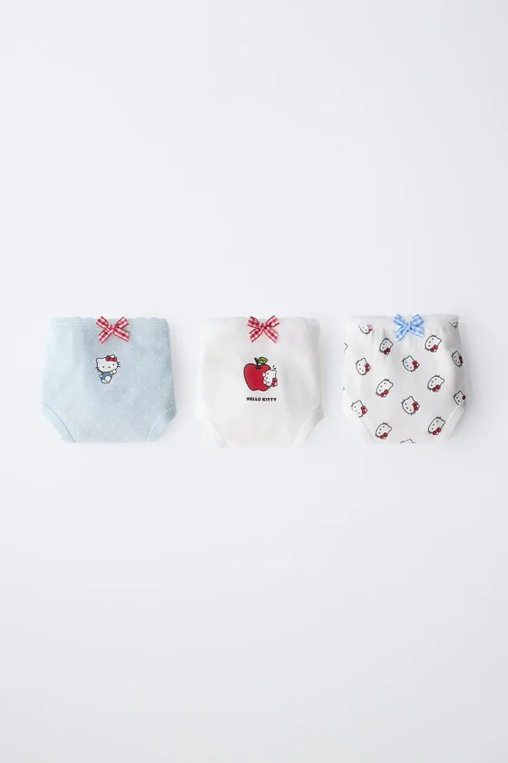 1,5-6 ЛЕТ/НАБОР ИЗ ТРЕХ ТРУСОВ С ПРИНТОМ HELLO KITTY © SANRIO