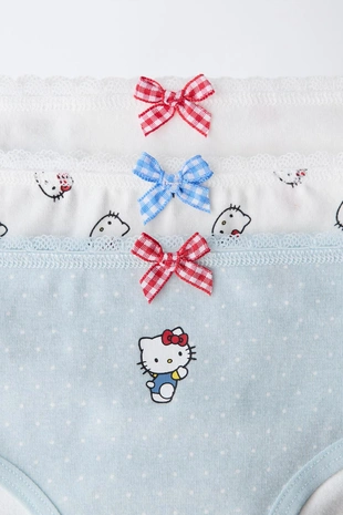 1,5-6 лет/набор из трех трусов с принтом HELLO KITTY © SANRIO- Заказать в России