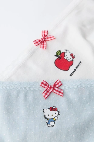 1,5-6 лет/набор из трех трусов с принтом HELLO KITTY © SANRIO- Заказать в России