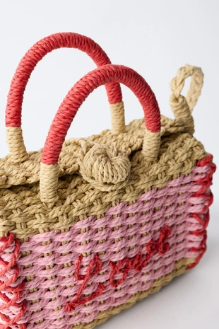 Сумка-мессенджер из рафии- Заказать в России