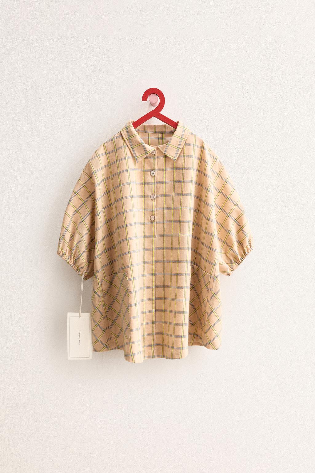 ZARA TIMELESS — ПЛАТЬЕ-РУБАШКА В КЛЕТКУ