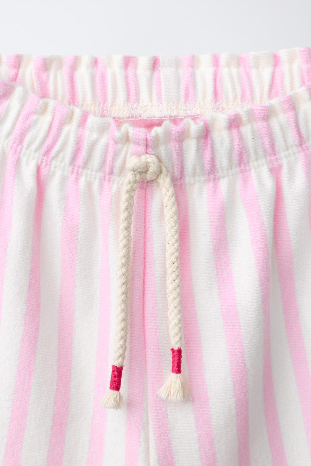 БРЮКИ В ПОЛОСКУ С ВОЛАНАМИ