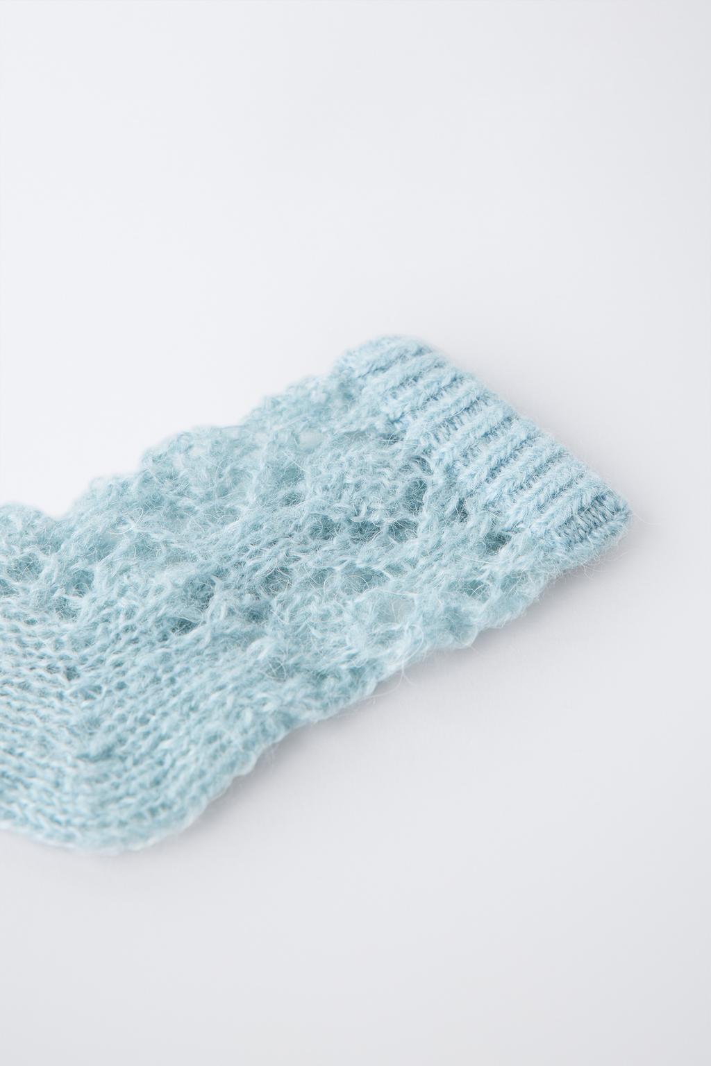 Носки с открытой вязкой