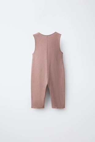 Длинный однотонный комбинезон- Заказать в России