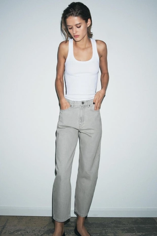 Зауженные джинсы со средней посадкой — ZW COLLECTION