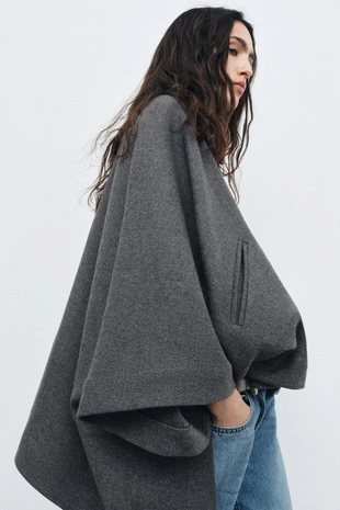 Накидка из шерсти ZW COLLECTION LIMITED EDITION- Заказать в России