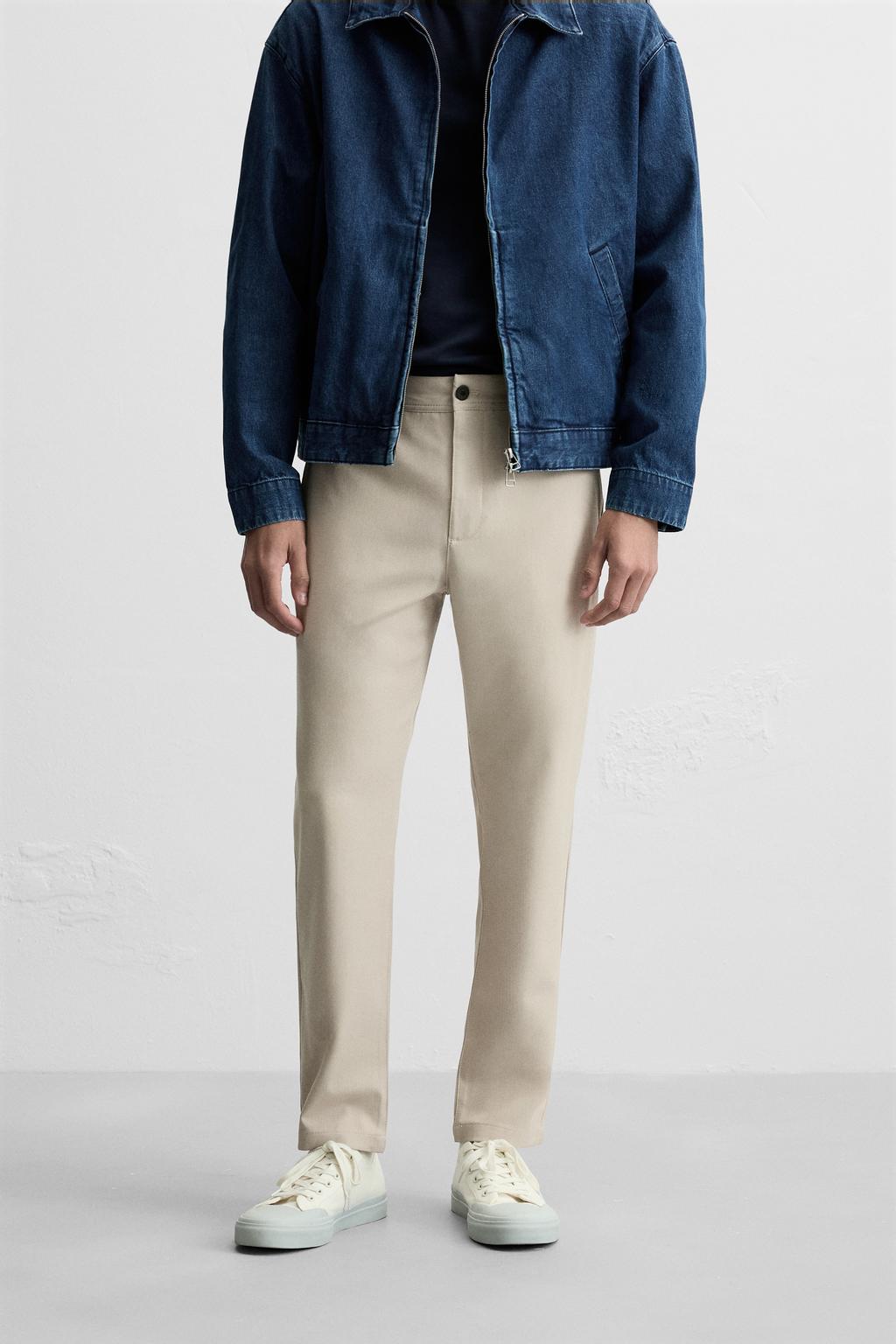 КОМФОРТНЫЕ БРЮКИ ЧИНОС ИЗ РЕЛЬЕФНОЙ ТКАНИ