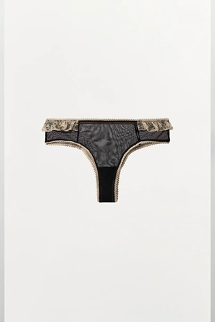 Трусы из сетки с кружевом- Заказать в России