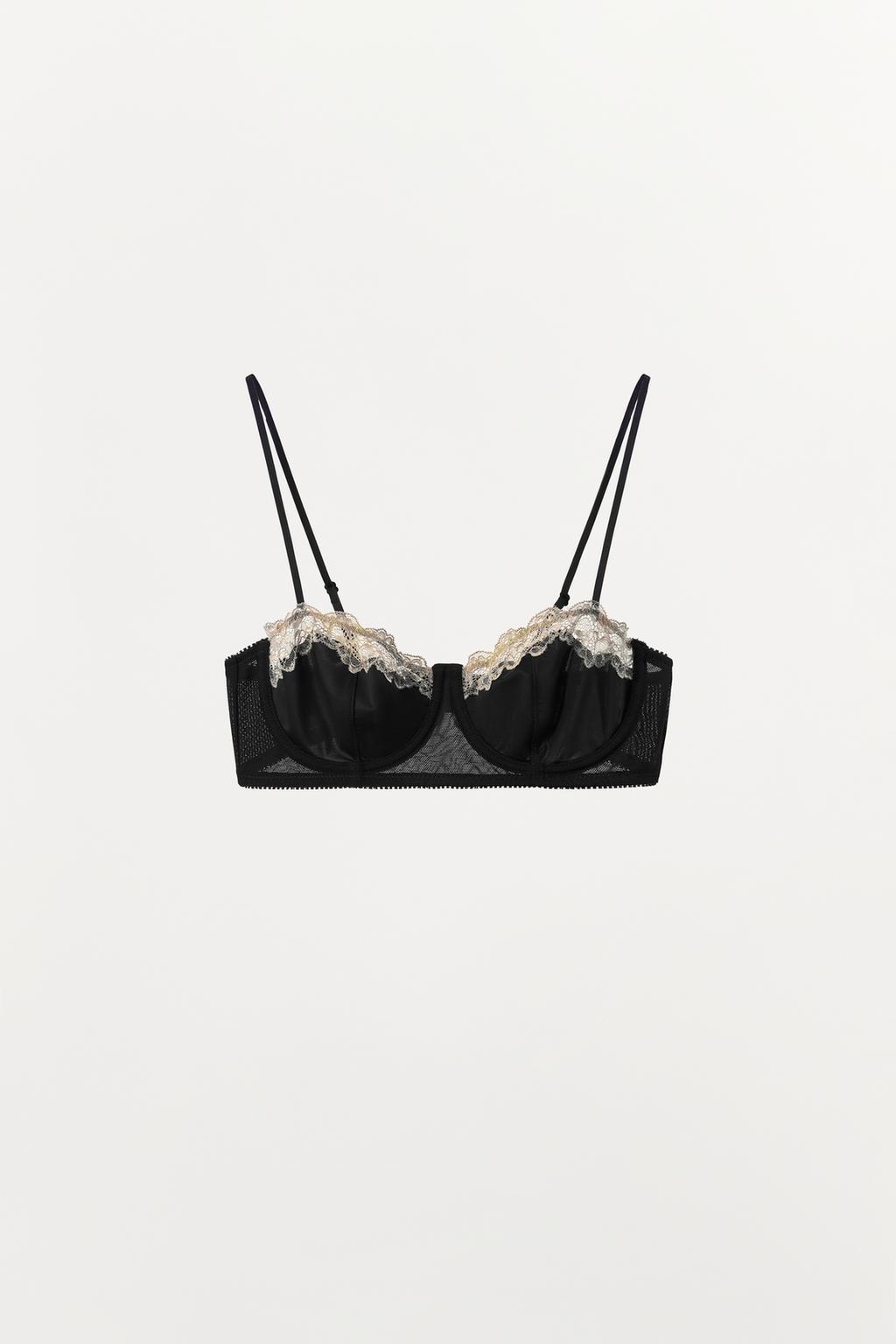 БЮСТГАЛЬТЕР НА КОСТОЧКАХ С КОМБИНИРОВАННЫМ КРУЖЕВОМ