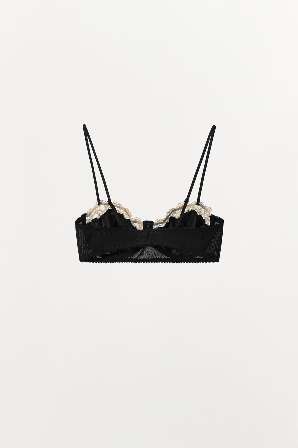 БЮСТГАЛЬТЕР НА КОСТОЧКАХ С КОМБИНИРОВАННЫМ КРУЖЕВОМ