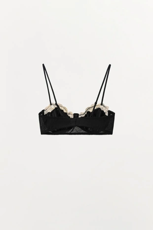 Бюстгальтер на косточках с комбинированным кружевом- Заказать в России