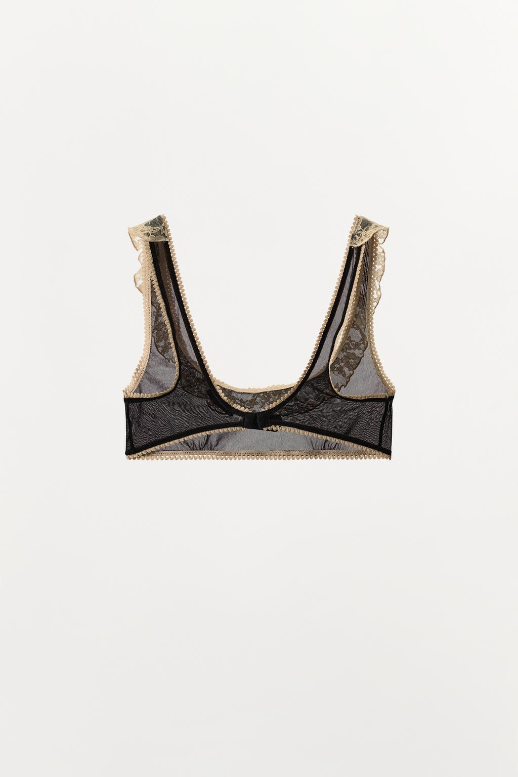 БРАЛЕТТ ИЗ СЕТКИ С КРУЖЕВОМ