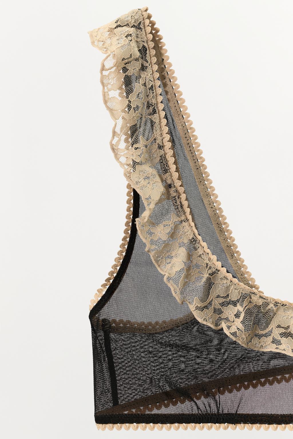 БРАЛЕТТ ИЗ СЕТКИ С КРУЖЕВОМ