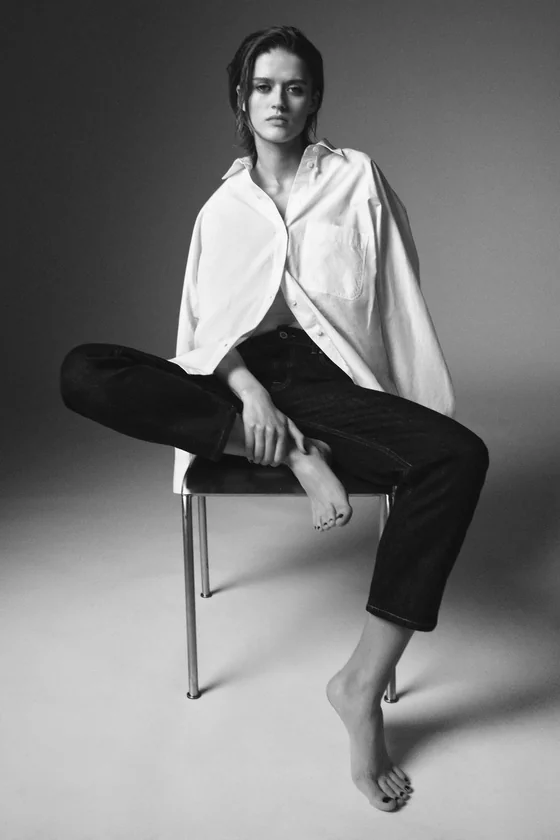 ДЖИНСЫ коллекция Zara «ZW» CIGARRETE СО СРЕДНЕЙ ПОСАДКОЙ