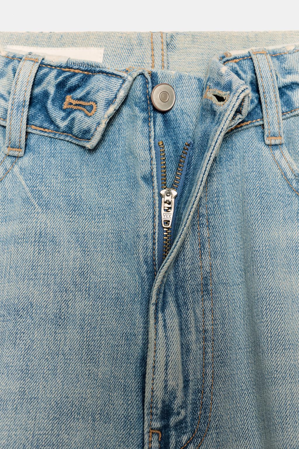 ДЖИНСЫ TRF СО СРЕДНЕЙ ПОСАДКОЙ И ОТЛОЖНЫМ ПОЯСОМ