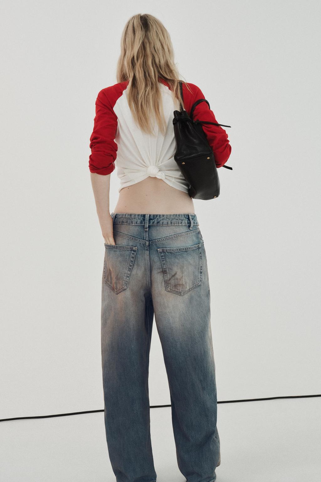 ДЖИНСЫ TRF СО СРЕДНЕЙ ПОСАДКОЙ И ОТВОРОТОМ НА ПОЯСЕ