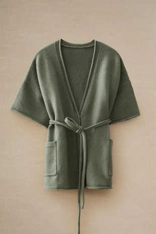 Кардиган из вязаного полотна- Заказать в России