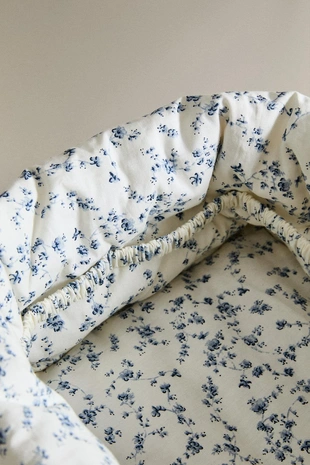 Прямоугольный органайзер для младенцев с синим цветочным принтом- Заказать в России