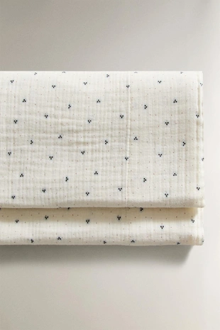 Набор простынь для мини-кроватки с мелкими полосками из хлопка- Заказать в России