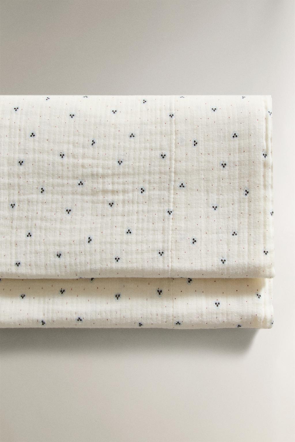 Набор простынь для мини-кроватки с мелкими полосками из хлопка