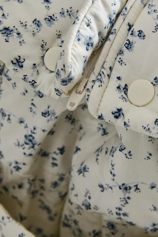 Синяя сумка для беременных с цветочным узором из хлопка- Заказать в России