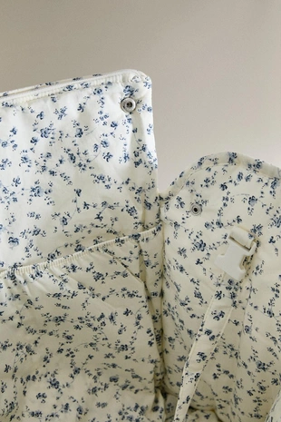 Синяя сумка для беременных с цветочным узором из хлопка- Заказать в России