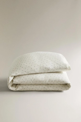 Детский хлопковый одеяльный чехол в горошек- Заказать в России