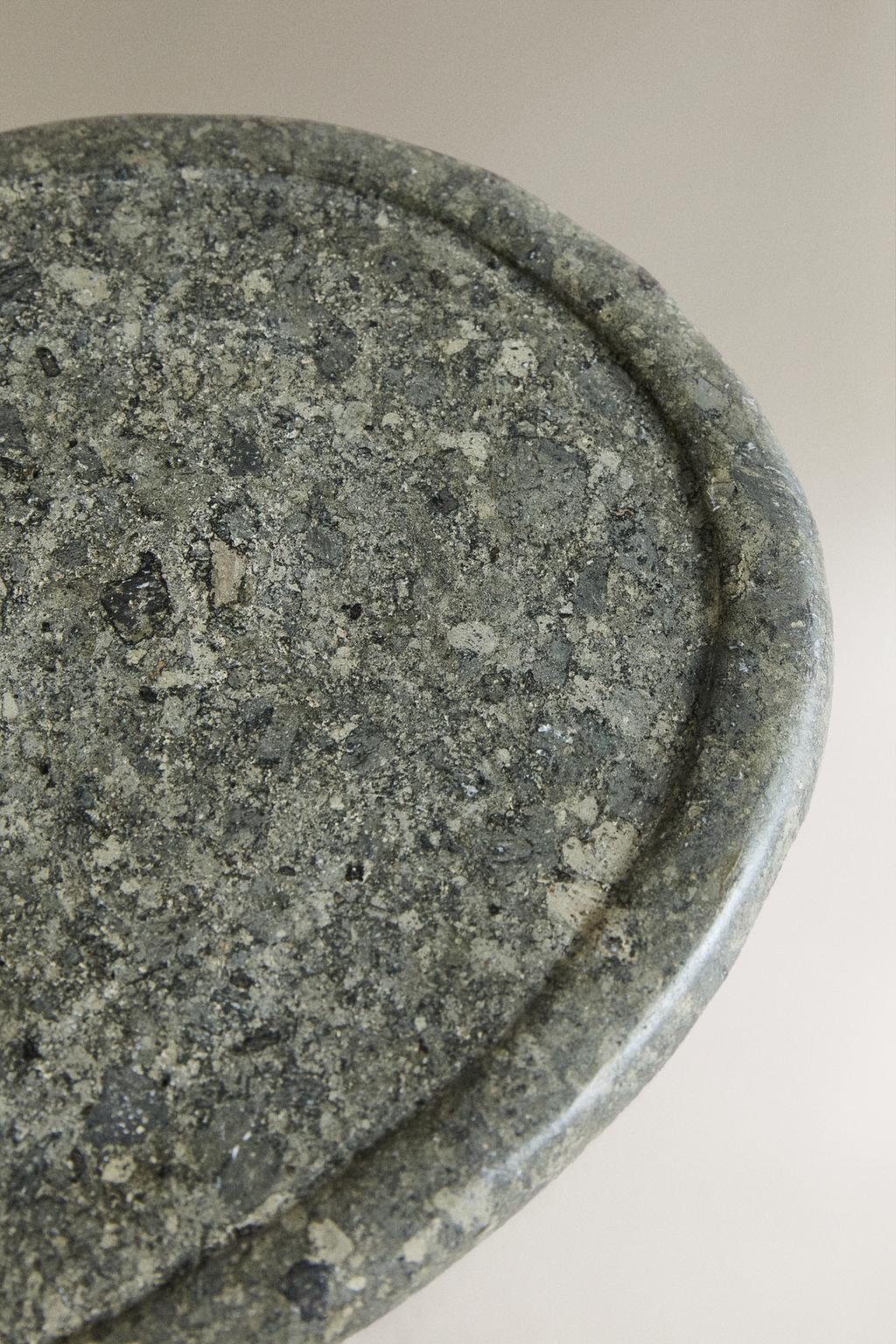 Зеленый мраморный поднос